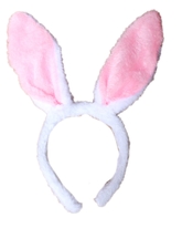 Зайчики и кролики - Бело-розовые меховые ушки зайца