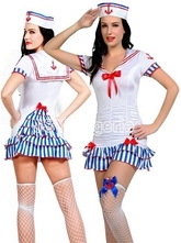 Женские костюмы - Белый костюм морячки милашки