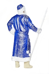 Костюмы на Новый год - Блестящий синий костюм Деда Мороза