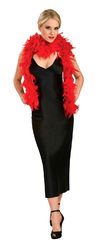 Ретро-костюмы 50-х годов - Боа из перьев красное