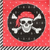 Пиратские костюмы - Бумажные салфетки Пират 20 шт