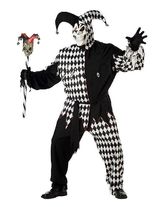 Праздничные костюмы - Черно-белый костюм злого шута PLUS