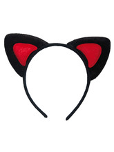 Животные и зверушки - Черно-красные ушки кошки