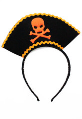 Пиратские костюмы - Черно-оранжевый карнавальный ободок Пират