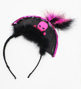 Пиратские костюмы - Черно-розовый карнавальный ободок Пират