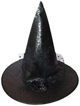 Костюмы на Хэллоуин - Черный колпак с цветком