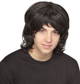 Ретро - Черный мужской парик 70-х