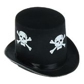 Пиратские костюмы - Черный цилиндр с черепами