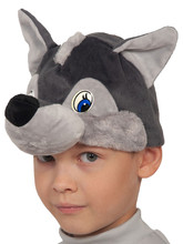 Животные - Детская шапочка-маска Волчонок