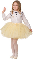 Принцессы - Детская желтая юбка со звездочками