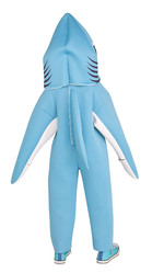 Животные и зверушки - Детский бело-голубой костюм акулы