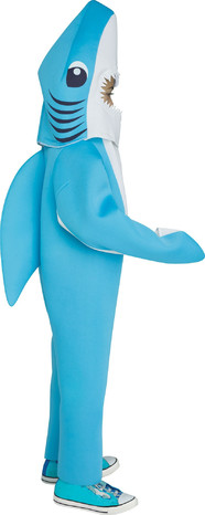 Детский бело-голубой костюм акулы