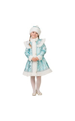 Дед Мороз и Снегурочка - Детский бирюзовый костюм Снегурочки