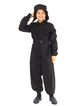 Военные и летчики - Детский черный костюм танкиста