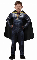Супергерои - Детский карнавальный костюм Чёрного Адама с мускулами