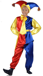 Шут - Детский карнавальный костюм Скоморох