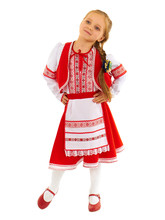 Национальные - Детский костюм белорусской девочки