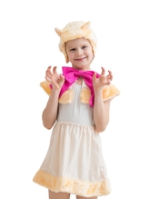 Костюмы для девочек - Детский костюм бежевой кошки