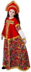Русские народные - Детский костюм Боярыни
