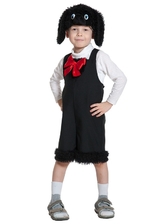 Животные и зверушки - Детский костюм Черного Пуделя с бантом