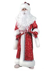 Дед Мороз и Снегурочка - Детский костюм Дедушки Мороза Плюшевый