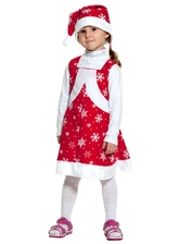 Снегурочки - Детский костюм девочки Санты