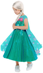 Мультфильмы и сказки - Детский костюм Эльзы в зеленом платье