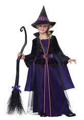 Нечистая сила - Детский костюм изысканной ведьмочки