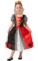Алиса в Стране чудес - Детский костюм Королевы Сердец с короной