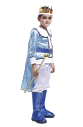 Цари и царицы - Детский костюм Короля в бело-голубом