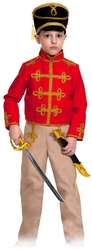 Исторические костюмы - Детский костюм красно-бежевого гусара