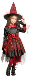 Ведьмы и Колдуньи - Детский костюм красно-черной Ведьмочки
