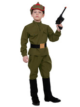 Праздничные костюмы - Детский костюм Красноармейца с пистолетом