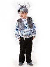 Новогодние костюмы - Детский костюм мышонка в стиле гжель