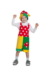 Шут - Детский костюм Петрушки скомороха