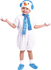 Костюмы на Новый год - Детский костюм плюшевого Снеговичка