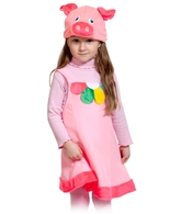 Животные и зверушки - Детский костюм Поросенка с цветком