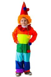 День смеха - Детский костюм Радужного веселого клоуна