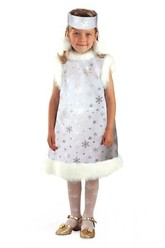 Праздничные костюмы - Детский костюм серебристой снежинки