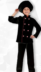 Костюмы для девочек - Детский костюм Шеф-повар черный