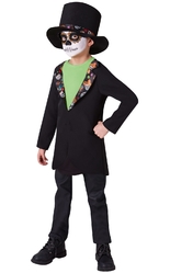 Национальные - Детский костюм Скелета в Шляпе