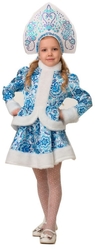 Дед Мороз и Снегурочка - Детский костюм Снегурочки Гжель