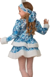 Дед Мороз и Снегурочка - Детский костюм Снегурочки Гжель