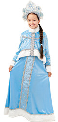 Новогодние костюмы - Детский костюм Снегурочки в голубом