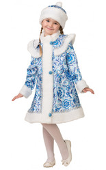Новогодние костюмы - Детский костюм Снегурочки в шубке