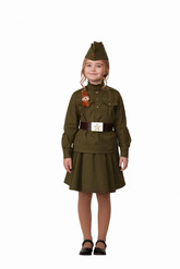 Костюмы для девочек - Детский костюм солдатки хлопковый