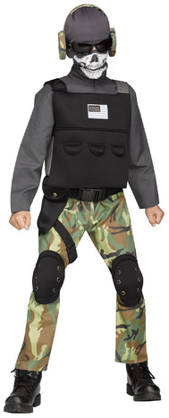 Детский костюм Спецназовца с черепом