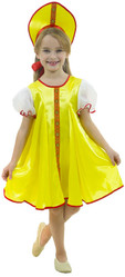 Костюмы на Новый год - Детский костюм Царевны в желтом