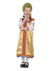Детские костюмы - Детский костюм Василисы золотой