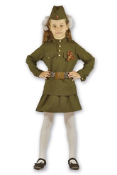 Костюмы для девочек - Детский костюм военной девочки